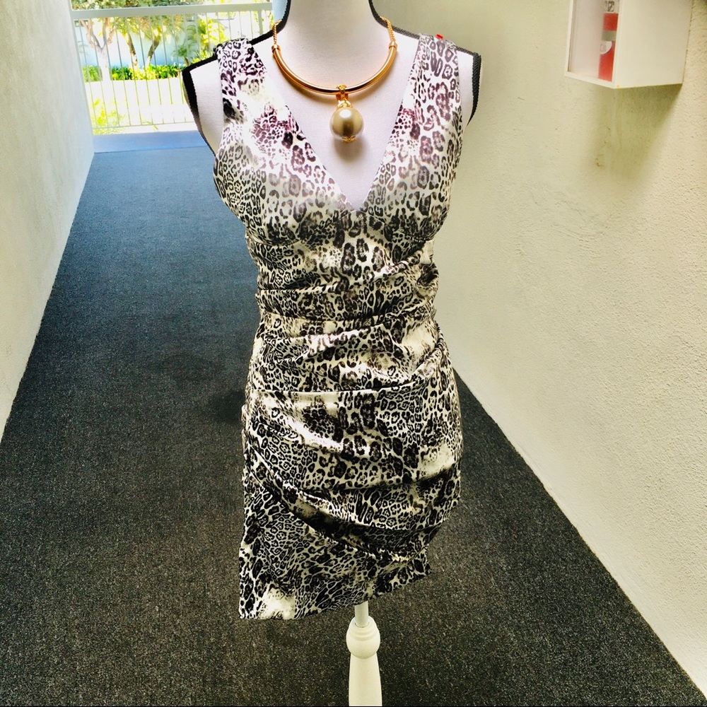 Animal print cocktail dress